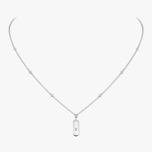 [Glimmer] Move Uno Gold Diamond Long Necklace