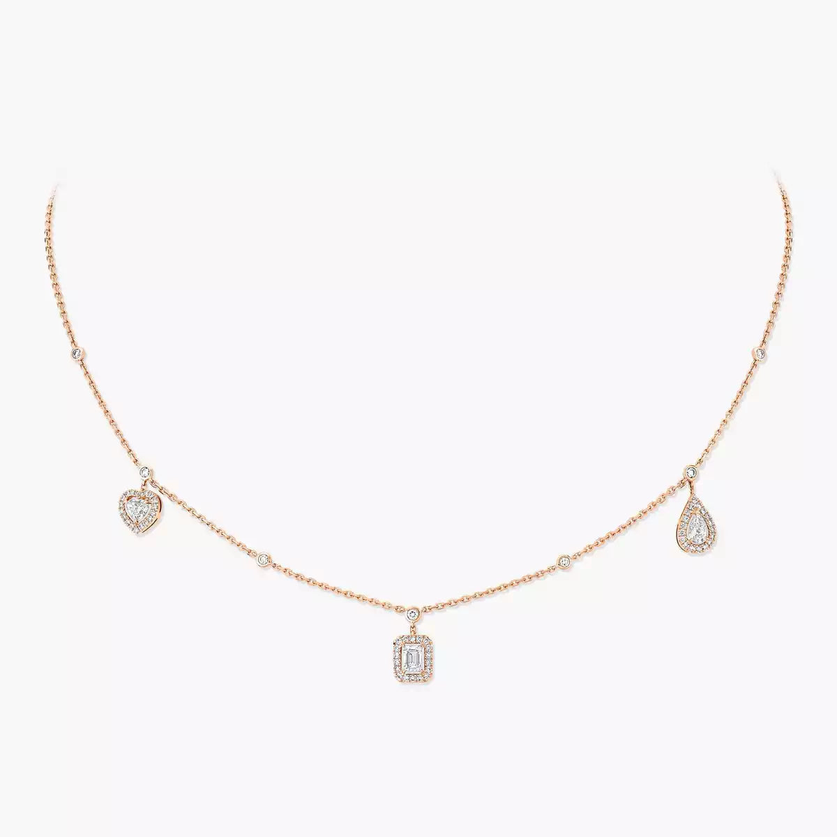 [Glimmer]My Twin Diamond Necklace in Silver