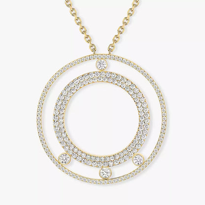 [Glimmer]Move Romane Long Pave_-Set Diamond Necklace