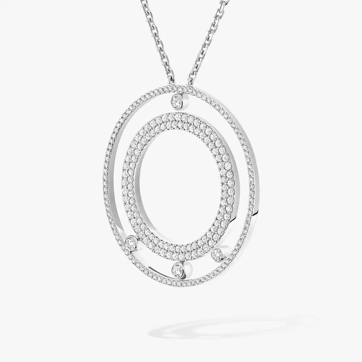 [Glimmer]Move Romane Long Pave_-Set Diamond Necklace