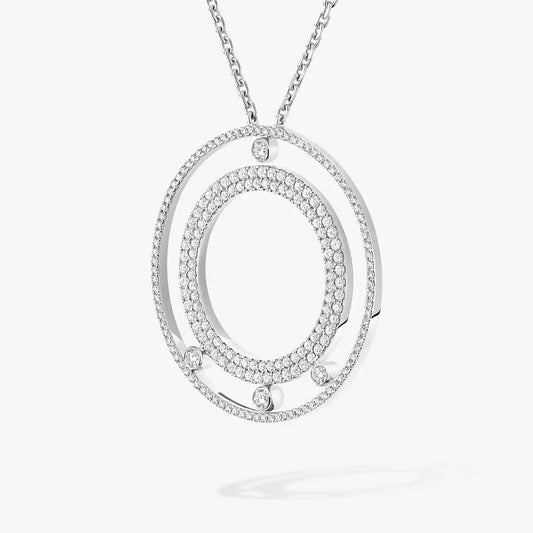 [Glimmer]Move Romane Long Pave_-Set Diamond Necklace