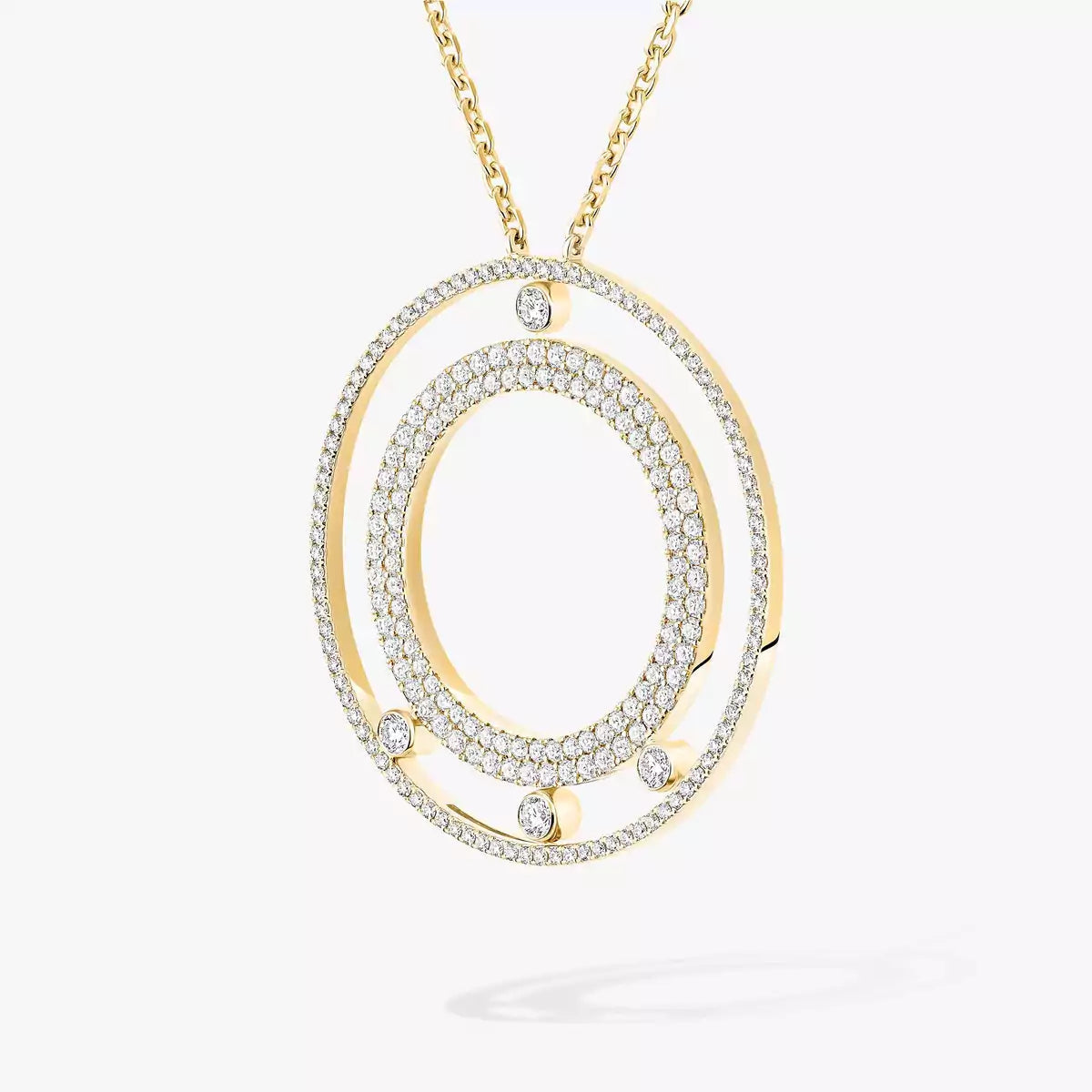 [Glimmer]Move Romane Long Pave_-Set Diamond Necklace
