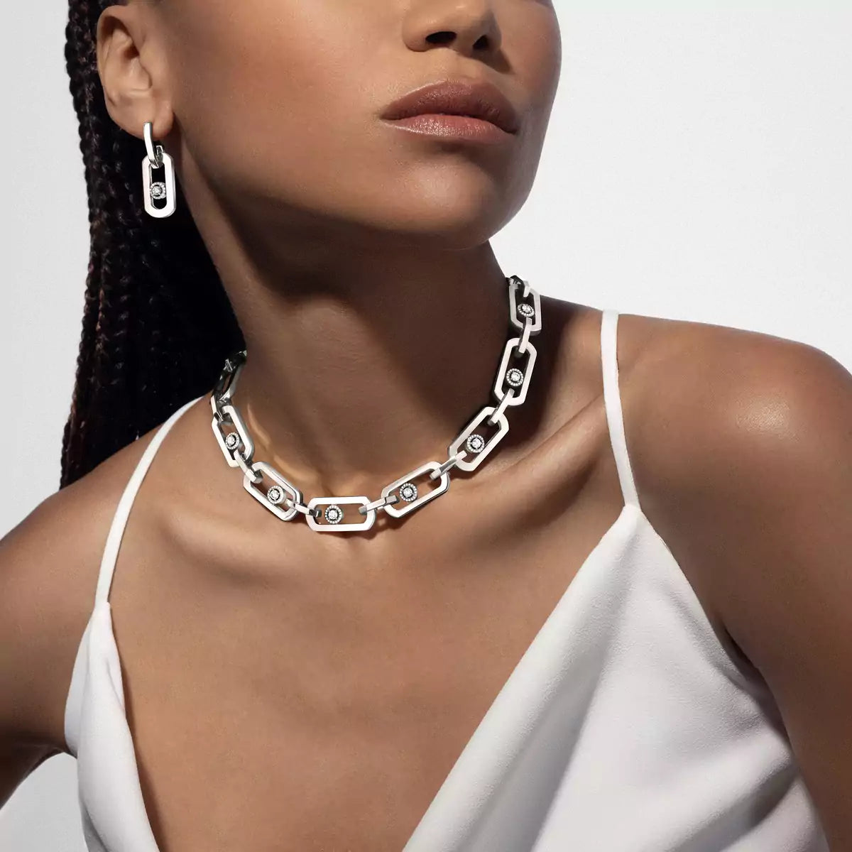 [Glimmer]So Move XL Diamond Pendant Earrings