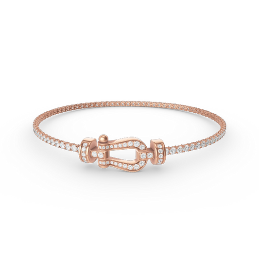 [Glimmer]FORCE  HORSESHOE  DIAMOND TENNIS BRACELET