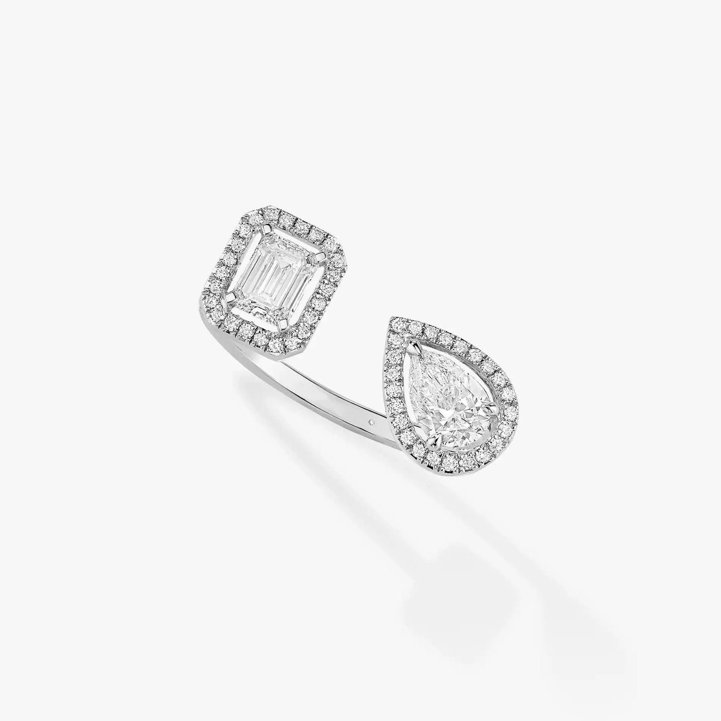 [Glimmer]MY TWIN TOI & MOI SILVER DIAMOND RING
