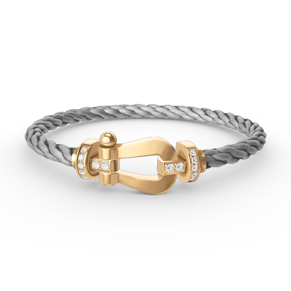 [Glimmer]FORCE LARGE HORSESHOE HALF DIAMOND BRACELET GOLD