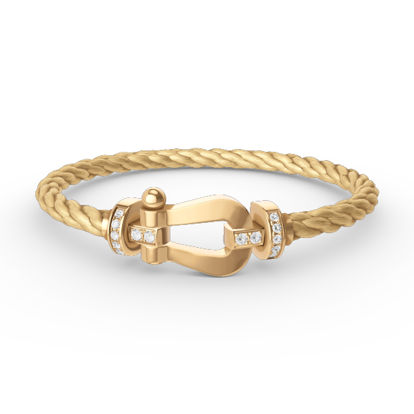 [Glimmer]FORCE LARGE HORSESHOE HALF DIAMOND BRACELET GOLD