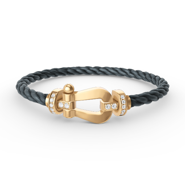[Glimmer]FORCE LARGE HORSESHOE HALF DIAMOND BRACELET GOLD