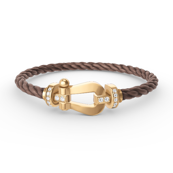 [Glimmer]FORCE LARGE HORSESHOE HALF DIAMOND BRACELET GOLD
