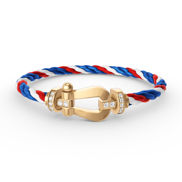 [Glimmer]FORCE LARGE HORSESHOE HALF DIAMOND BRACELET GOLD