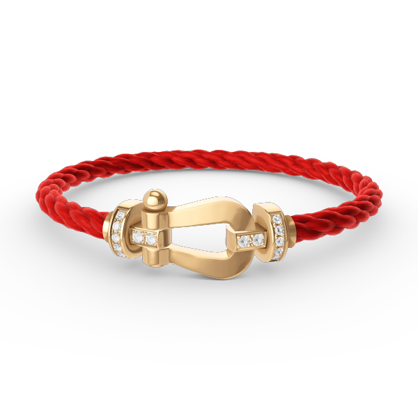 [Glimmer]FORCE LARGE HORSESHOE HALF DIAMOND BRACELET GOLD