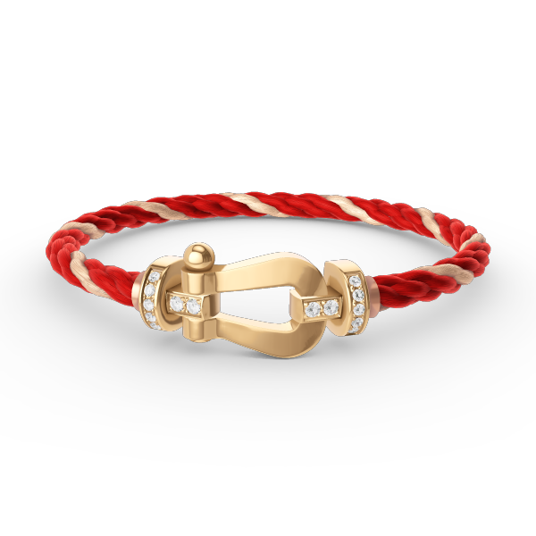 [Glimmer]FORCE LARGE HORSESHOE HALF DIAMOND BRACELET GOLD