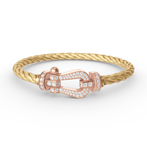 [Glimmer]FORCE LARGE HORSESHOE FULL DIAMOND BRACELET Glimmer GOLD