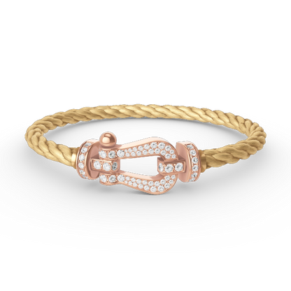 [Glimmer]FORCE LARGE HORSESHOE FULL DIAMOND BRACELET Glimmer GOLD