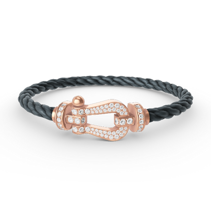 [Glimmer]FORCE LARGE HORSESHOE FULL DIAMOND BRACELET Glimmer GOLD