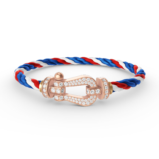 [Glimmer]FORCE LARGE HORSESHOE FULL DIAMOND BRACELET Glimmer GOLD