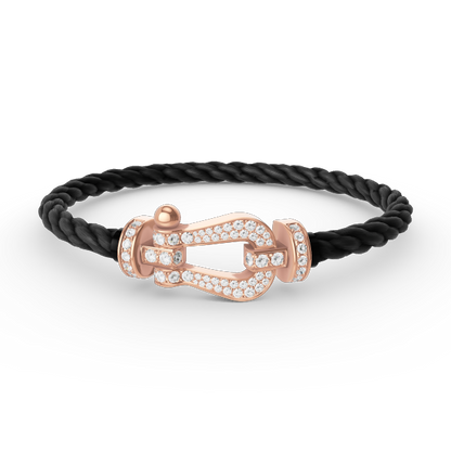 [Glimmer]FORCE LARGE HORSESHOE FULL DIAMOND BRACELET Glimmer GOLD