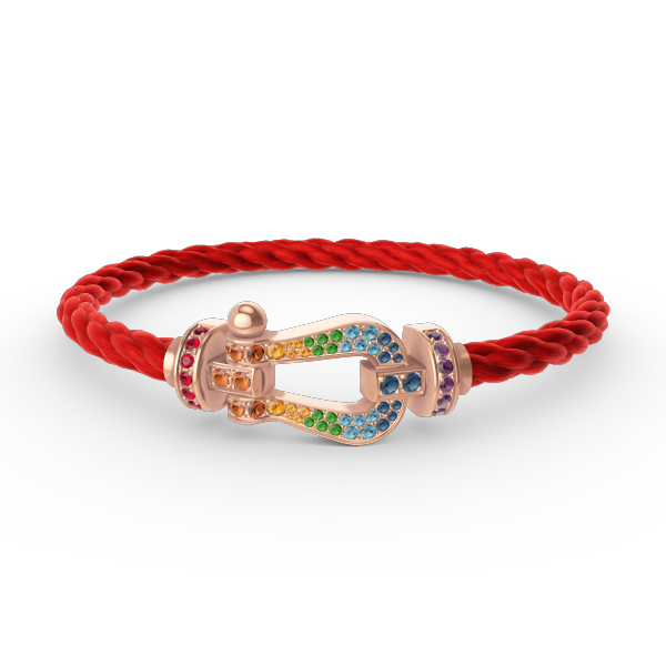 [Glimmer]FORCE LARGE HORSESHOE  COLORED DIAMOND BRACELET Glimmer GOLD