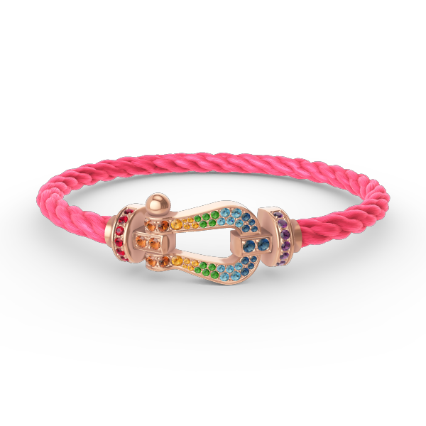[Glimmer]FORCE LARGE HORSESHOE  COLORED DIAMOND BRACELET Glimmer GOLD
