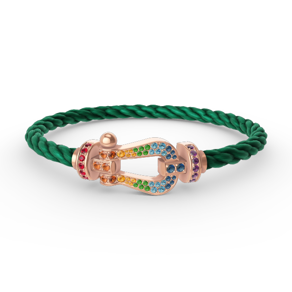 [Glimmer]FORCE LARGE HORSESHOE  COLORED DIAMOND BRACELET Glimmer GOLD