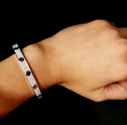 [Glimmer]LOVE BRACELET 6.1MM DIAMOND-PAVED CERAMIC