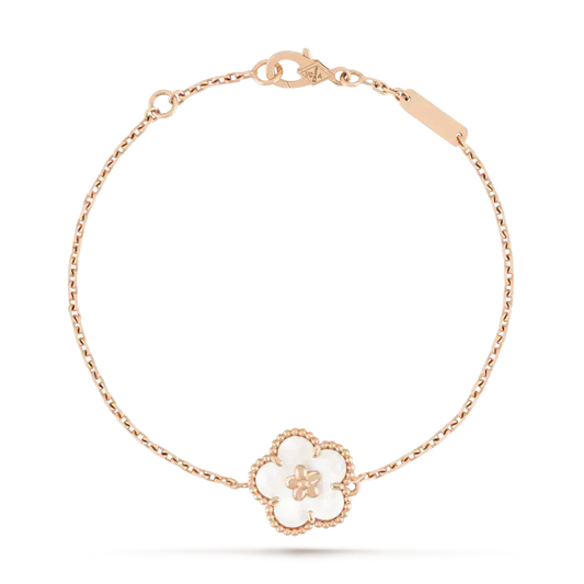 [Glimmer]LUCKY WHITE MOP PLUM BLOSSOM  BRACELET