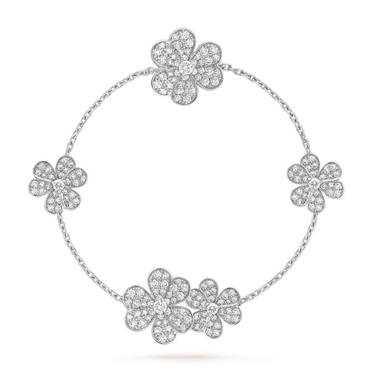 [Glimmer]FRIVOLE SILVER 5 FLOWERS BRACELET