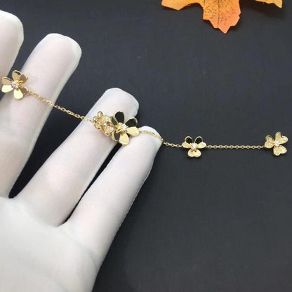 [Glimmer]FRIVOLE GOLD 5 FLOWERS BRACELET