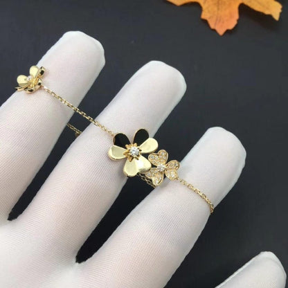 [Glimmer]FRIVOLE GOLD 5 FLOWERS BRACELET