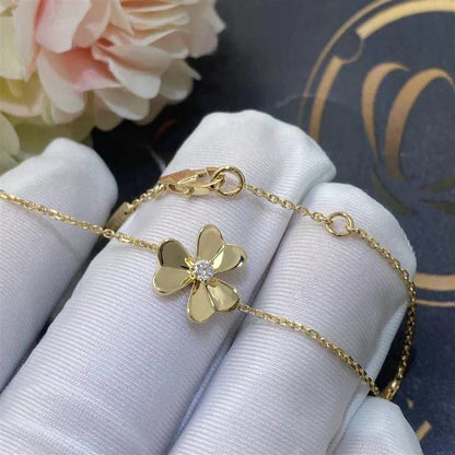 [Glimmer]FRIVOLE GOLD FLOWER PINK MALACHITE BRACELET