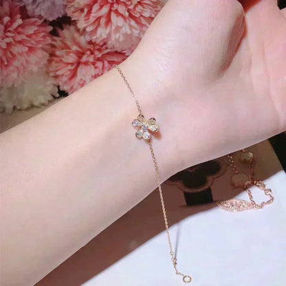[Glimmer]FRIVOLE GOLD FLOWER DIAMOND BRACELET