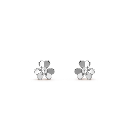 [Glimmer]FRIVOLE MINI SILVER FLOWER EARRINGS