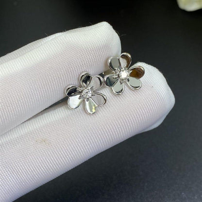 [Glimmer]FRIVOLE MINI SILVER FLOWER EARRINGS