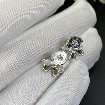 [Glimmer]FRIVOLE MINI SILVER FLOWER EARRINGS