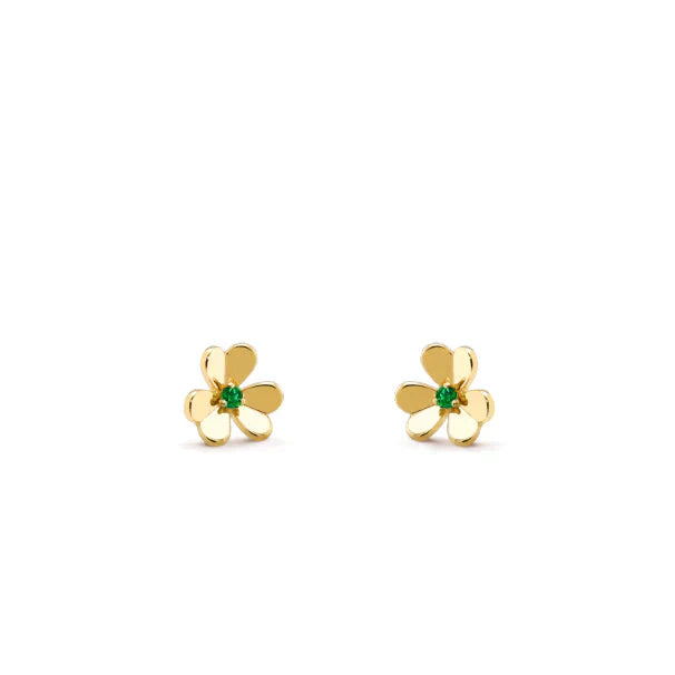 [Glimmer]FRIVOLE  FLOWER MALACHITE EARRINGS