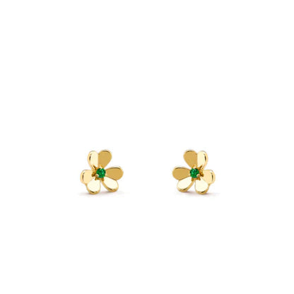 [Glimmer]FRIVOLE  FLOWER MALACHITE EARRINGS