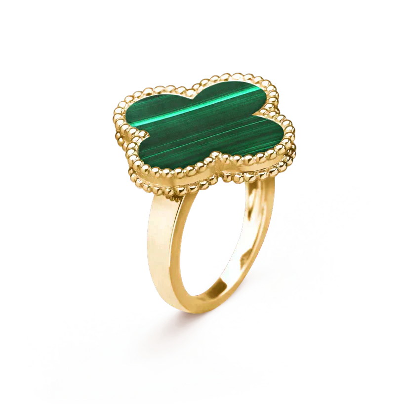 [Glimmer]クローバーマラカイトリング