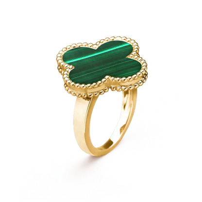 [Glimmer]クローバーマラカイトリング