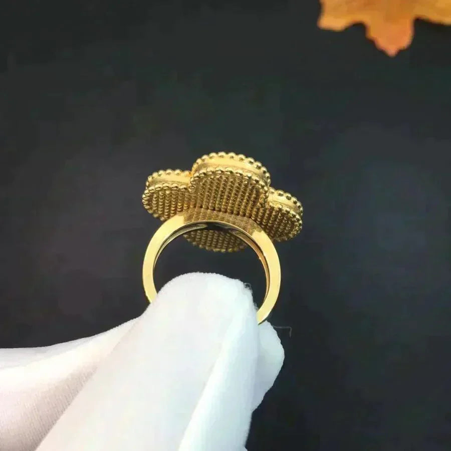 [Glimmer]クローバーマラカイトリング