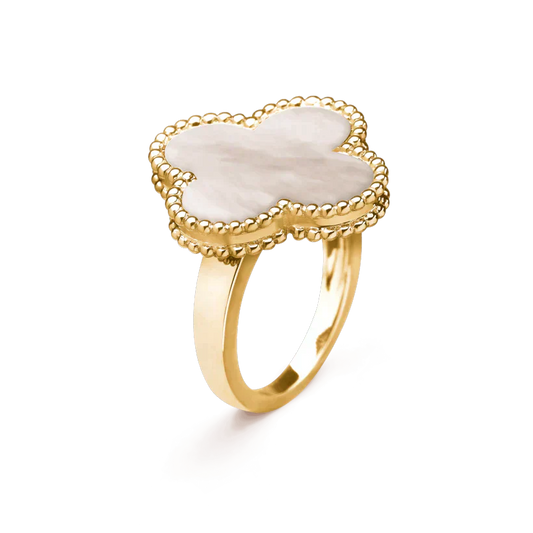 [Glimmer]CLOVER WHITE MOP RING