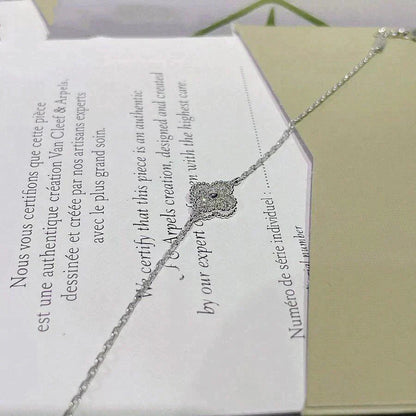 [Glimmer]CLOVER  SINGLE FLOWER BRACELET SILVER