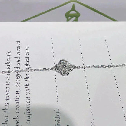 [Glimmer]CLOVER  SINGLE FLOWER BRACELET SILVER