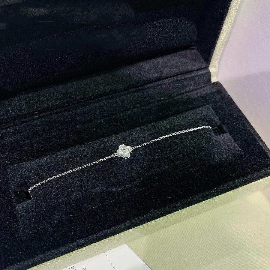 [Glimmer]CLOVER  SINGLE FLOWER BRACELET SILVER