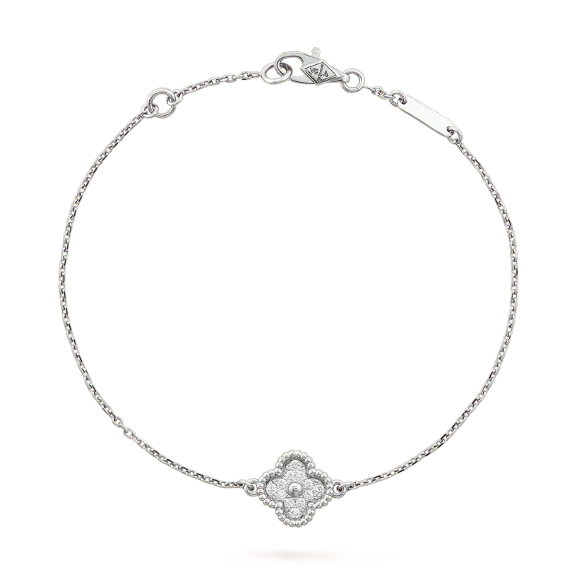 [Glimmer]CLOVER  SINGLE FLOWER BRACELET SILVER