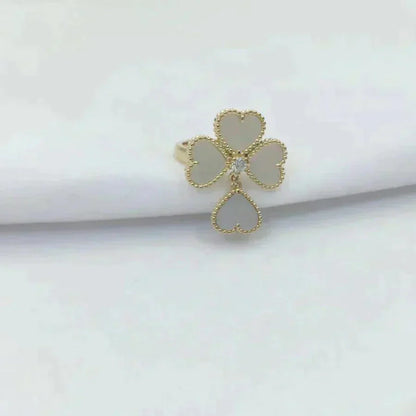 [Glimmer]SWEET CLOVER WHITE MOP RING
