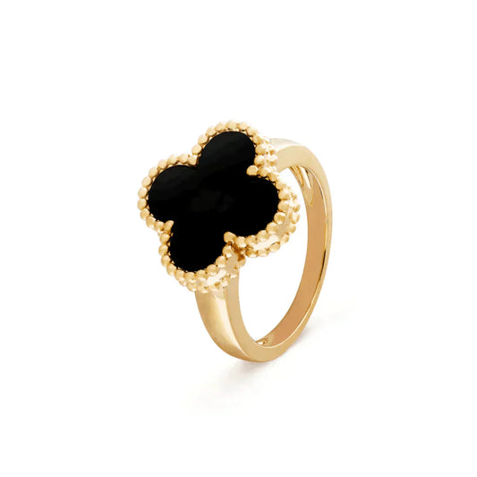 [Glimmer]CLOVER ONYX RING
