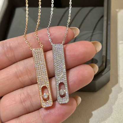 [Glimmer]MY FIRST DIAMOND PAVED NECKLACE