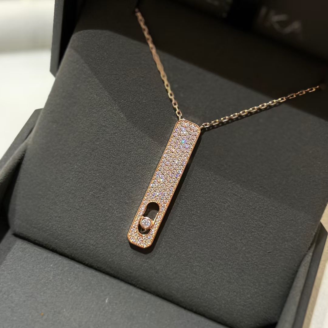 [Glimmer]MY FIRST DIAMOND PAVED NECKLACE