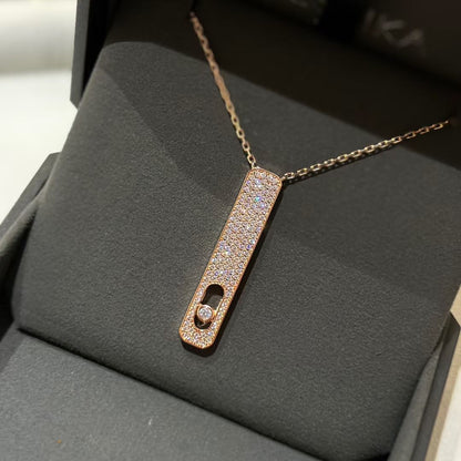 [Glimmer]MY FIRST DIAMOND PAVED NECKLACE