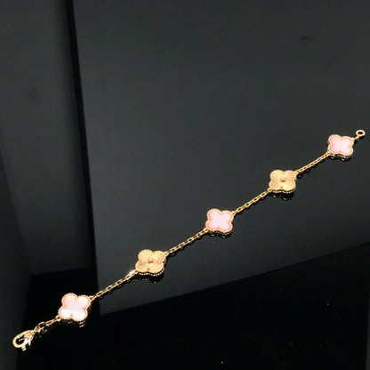 [Glimmer] CLOVER 5 MOTIFS  PINK MOP BRACELET COLLECTION